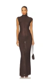 Ser.o.ya Laissa Mesh Maxi Dress In Brown