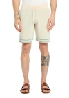 Ser.o.ya Landon Knit Drawstring Shorts In Eggshell/seaglass
