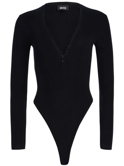 Ser.o.ya Lia Knit Bodysuit In Black