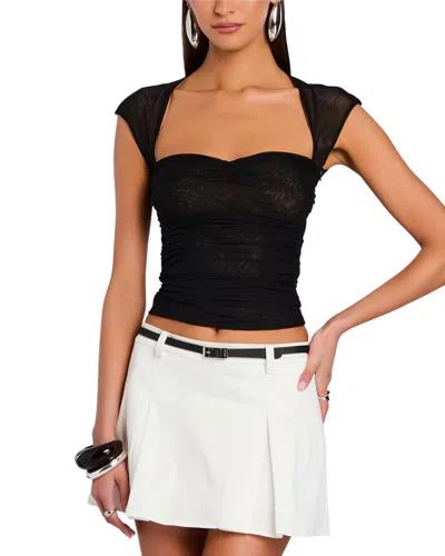 Ser.o.ya Seroya Lille Mesh Top In Black