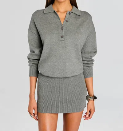 Ser.o.ya Lilly Mini Dress In Medium Grey In Gray