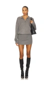 Ser.o.ya Lilly Knit Mini Dress In Gray