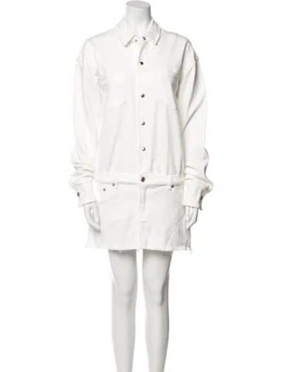 Pre-owned Ser.o.ya Linda Denim Dress Mini Dress In White