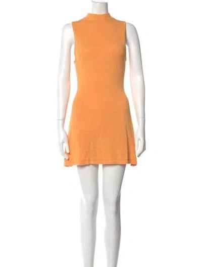 Pre-owned Ser.o.ya Linen Mini Dress In Orange