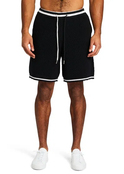 Ser.o.ya Logan Crochet Short In Black/white