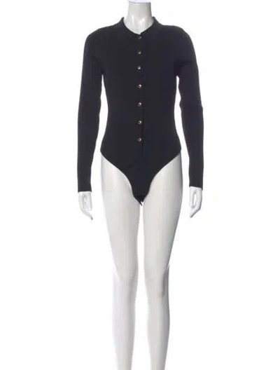 Pre-owned Ser.o.ya Long Sleeve Bodysuit W/ Tags In Blue