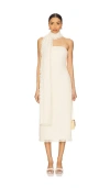 Ser.o.ya Lott Boucle Midi Dress In Eggshell In White