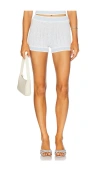 Ser.o.ya Louie Knit Hot Short In Baby Blue