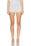 Ser.o.ya Louie Knit Hot Short In Ice Blue Eggshell