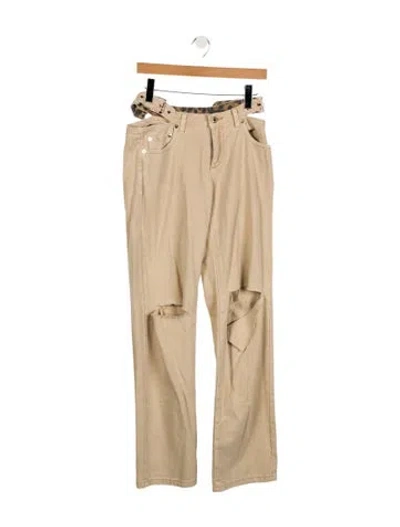 Pre-owned Ser.o.ya Low-rise Straight Leg Jeans In Neutral