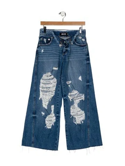 Pre-owned Ser.o.ya Low-rise Wide Leg Jeans In Blue