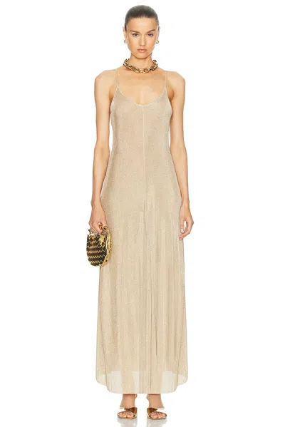 seroya gold dress Mabeline Metallic Knit Maxi Dress – SEROYA main image 0