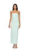 Ser.o.ya Maia Strapless Maxi Dress In Seafoam In Green