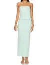 Ser.o.ya Maia Strapless Maxi Dress In Seafoam In Green