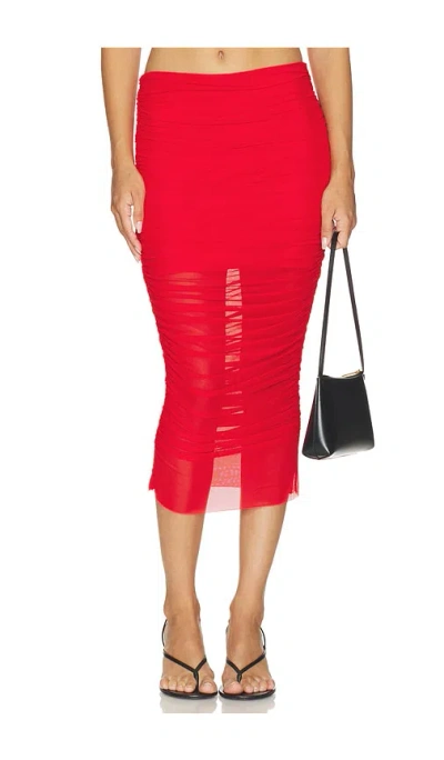 Ser.o.ya Maja Mesh Skirt In Red