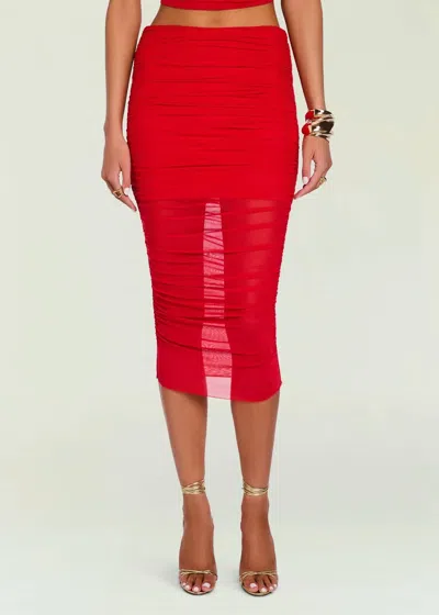 Ser.o.ya Maja Mesh Skirt In Red