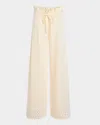 Ser.o.ya Mali Pointelle Knit Drawstring Pants In Neutral