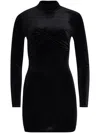 Ser.o.ya Margie Velvet Mini Dress In Black