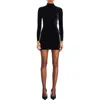 Ser.o.ya Margie Velvet Mini Dress In Black
