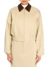 Ser.o.ya Marielle Corduroy Collar Jacket In Sand In Neutral