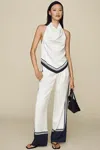 Ser.o.ya Marlowe Satin Pants In White