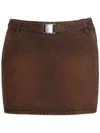 Ser.o.ya Marquise Mid Rise Mini Skirt In Brown