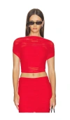 Ser.o.ya Marsh Mesh Top In Red
