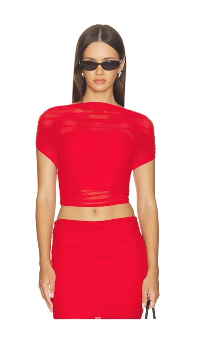 Ser.o.ya Marsh Mesh Top In Red
