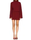 Ser.o.ya Mave Mini Dress In Ruby Red