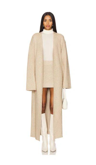 Ser.o.ya Megumi Knit Robe In Tan