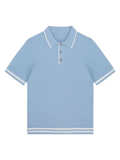Ser.o.ya Men's Axel Polo Shirt In Baby Blue White