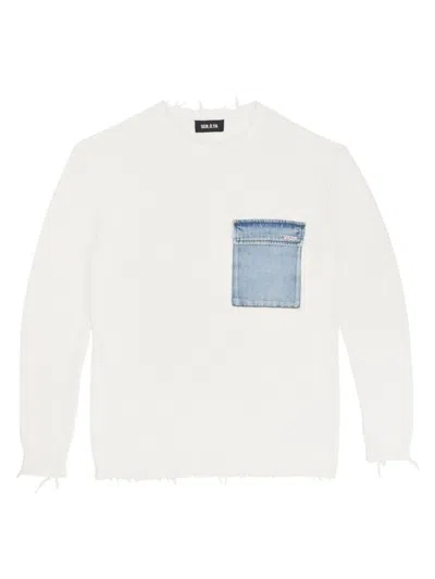 Ser.o.ya Men's Damien Sweater In White Denim