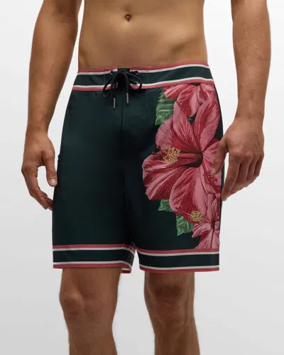 Ser.o.ya Men's Grant Hibiscus Swim Shorts In Hibiscus Print