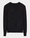 Ser.o.ya Joseph Grid Cable Sweater In Black