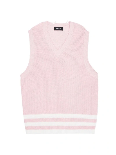 Ser.o.ya Men's Vergil Vest In Baby Pink White