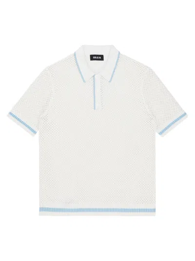 Ser.o.ya Men's Zane Polo Shirt In White Blue