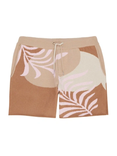 Ser.o.ya Men's Zeppelin Shorts In Jacquard Brown Pink