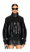 Ser.o.ya Mia Faux Leather Pullover In Black