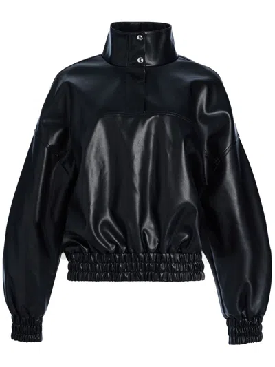 Ser.o.ya Mia Vegan Leather Pullover In Black