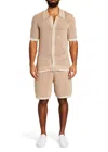 Ser.o.ya Michael Crochet Cardigan - 2 Colors In Beige With White In Multi