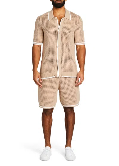 Ser.o.ya Michael Crochet Cardigan - 2 Colors In Beige With White