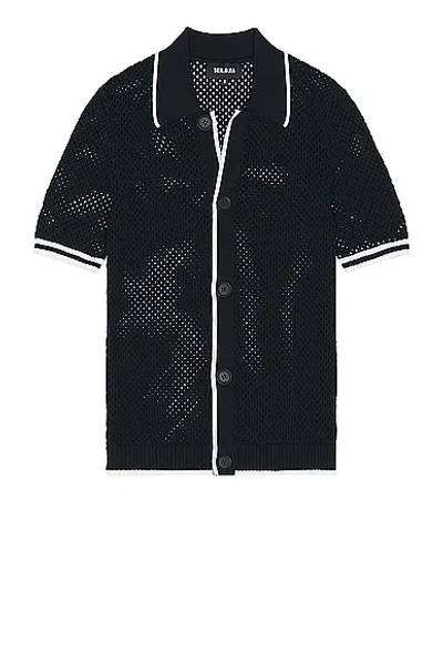 Ser.o.ya Michael Crochet Cardigan In Black & White