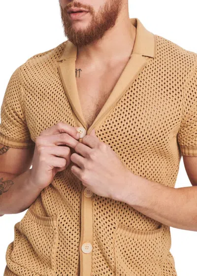 Ser.o.ya Michael Crochet Cardigan In Beige In Animal Print