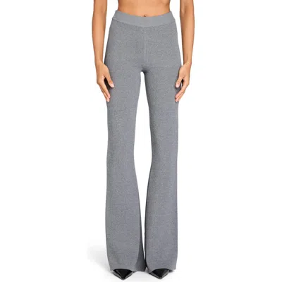 Ser.o.ya Mickie Knit Flare Pant In Heathered Grey