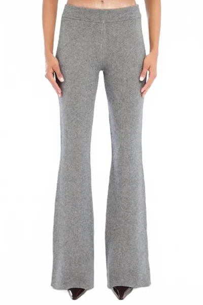 Ser.o.ya Mickie Knit Flare Pant In Medium Grey In Gray
