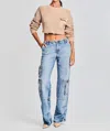 Ser.o.ya Mid Cropped Devin Sweater In Tan In Neutral