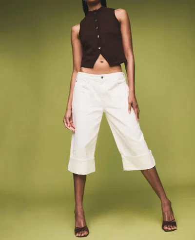 Ser.o.ya Mid Rise Bermuda Short In White