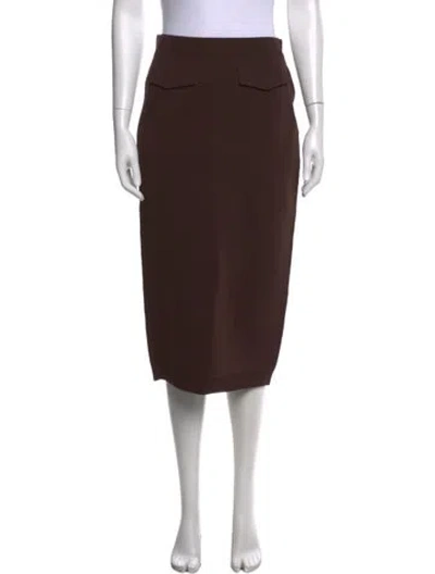 Pre-owned Ser.o.ya Midi Length Skirt In Brown