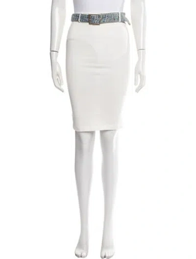 Pre-owned Ser.o.ya Midi Length Skirt In White