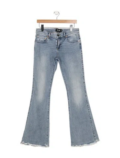 Pre-owned Ser.o.ya Mid-rise Flared Jeans In Blue